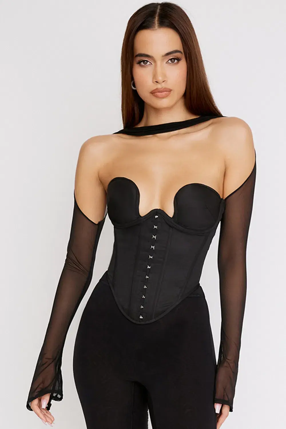 House of CB Mina Structured Corset Black Size S / Au 8 for rent on The Volte - main image