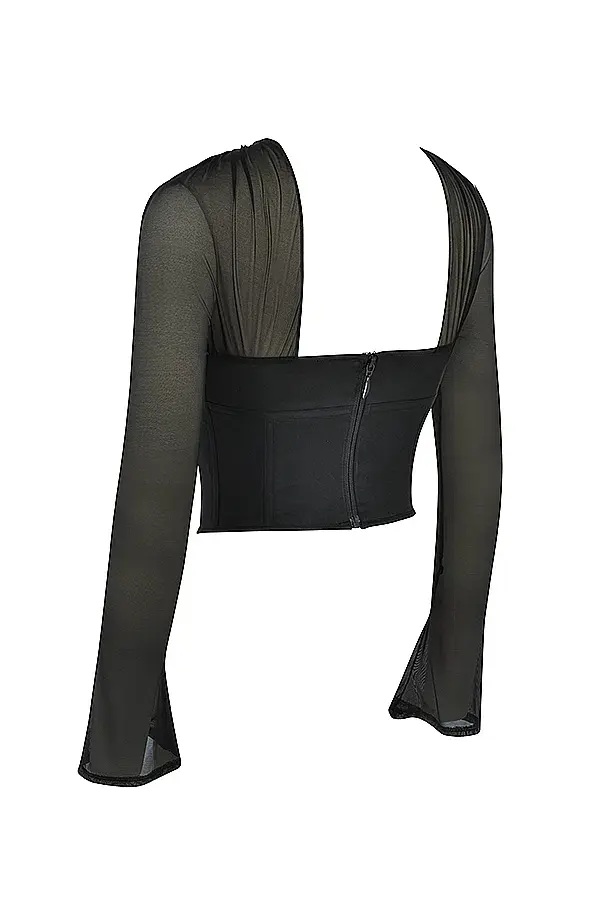 House of CB Mina Structured Corset Black Size S / Au 8 for rent on The Volte - main image