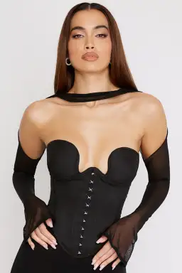 House of CB Mina Structured Corset Black Size S / Au 8 for rent on The Volte - image 5