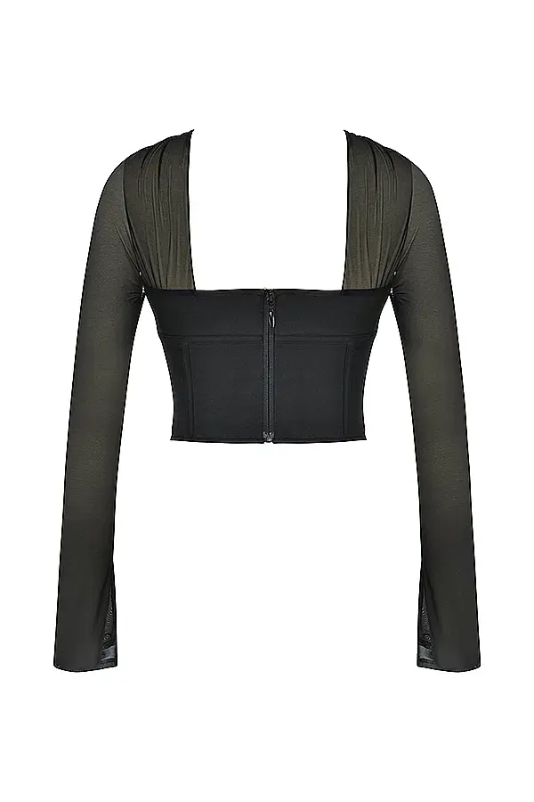 House of CB Mina Structured Corset Black Size S / Au 8 for rent on The Volte - main image