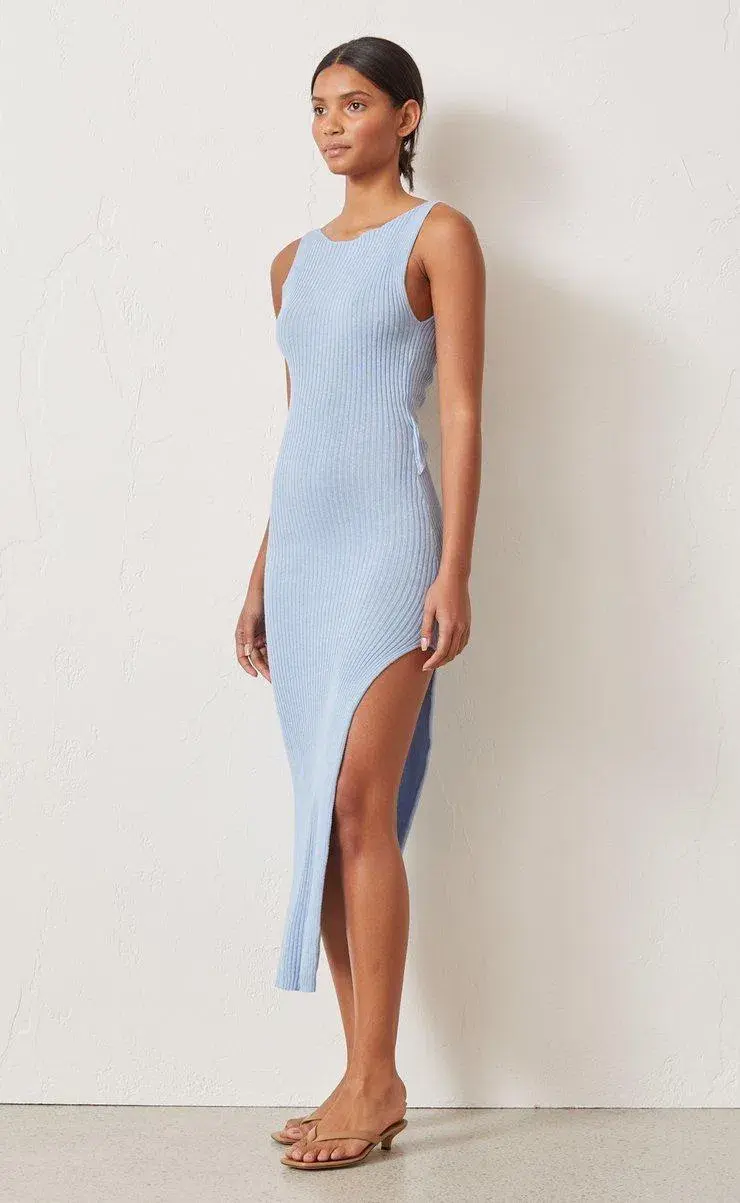 Bec and Bridge Riviera Knit Midi Dress Blue Size 8 for rent on The Volte - main image