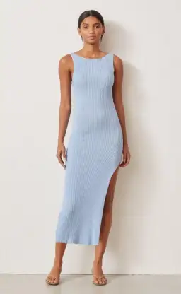 Bec and Bridge Riviera Knit Midi Dress Blue Size 8 for rent on The Volte - image 1