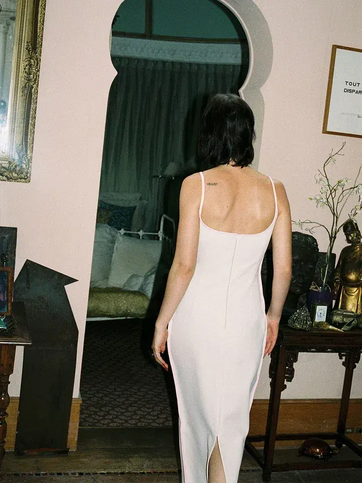 Paris Georgia Marlo Dress Cream With Bubblegum Pink Size 6 for rent on The Volte - main image