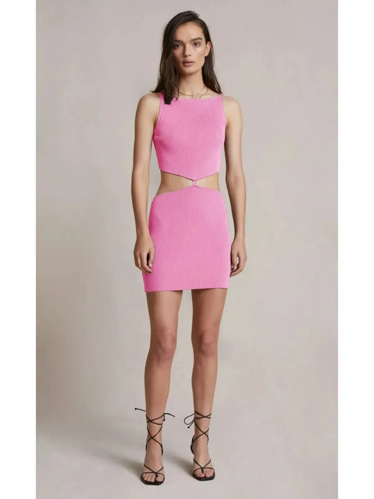 Bec & Bridge Mason Knit Mini Dress Pink Size AU 6 - Image 1