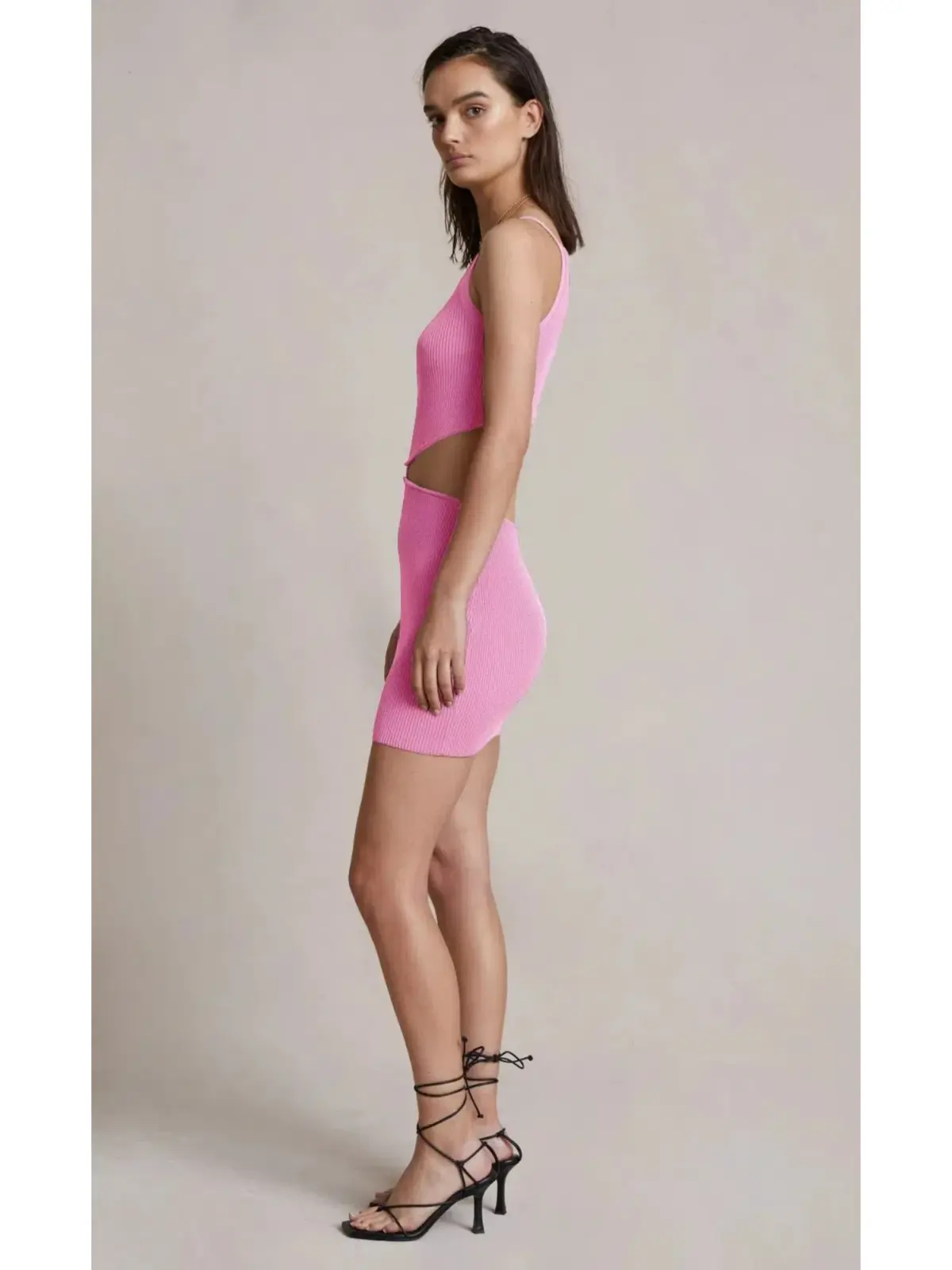 Bec & Bridge Mason Knit Mini Dress Pink Size AU 6 - Image 2