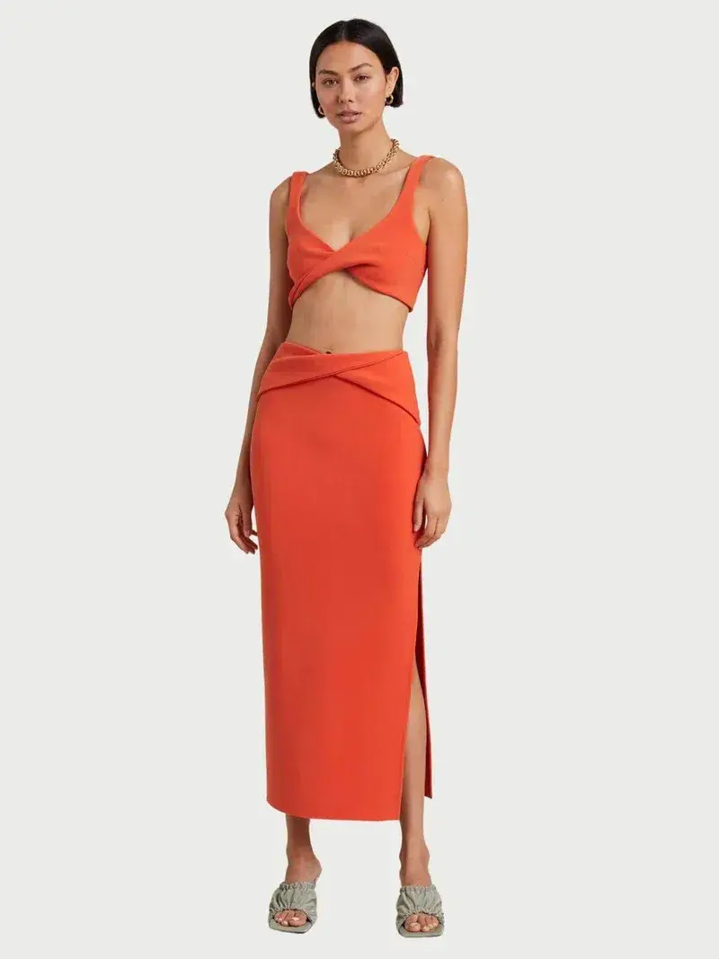 Bec & Bridge Clover Set in Flame Orange Size 8 for rent on The Volte - main image