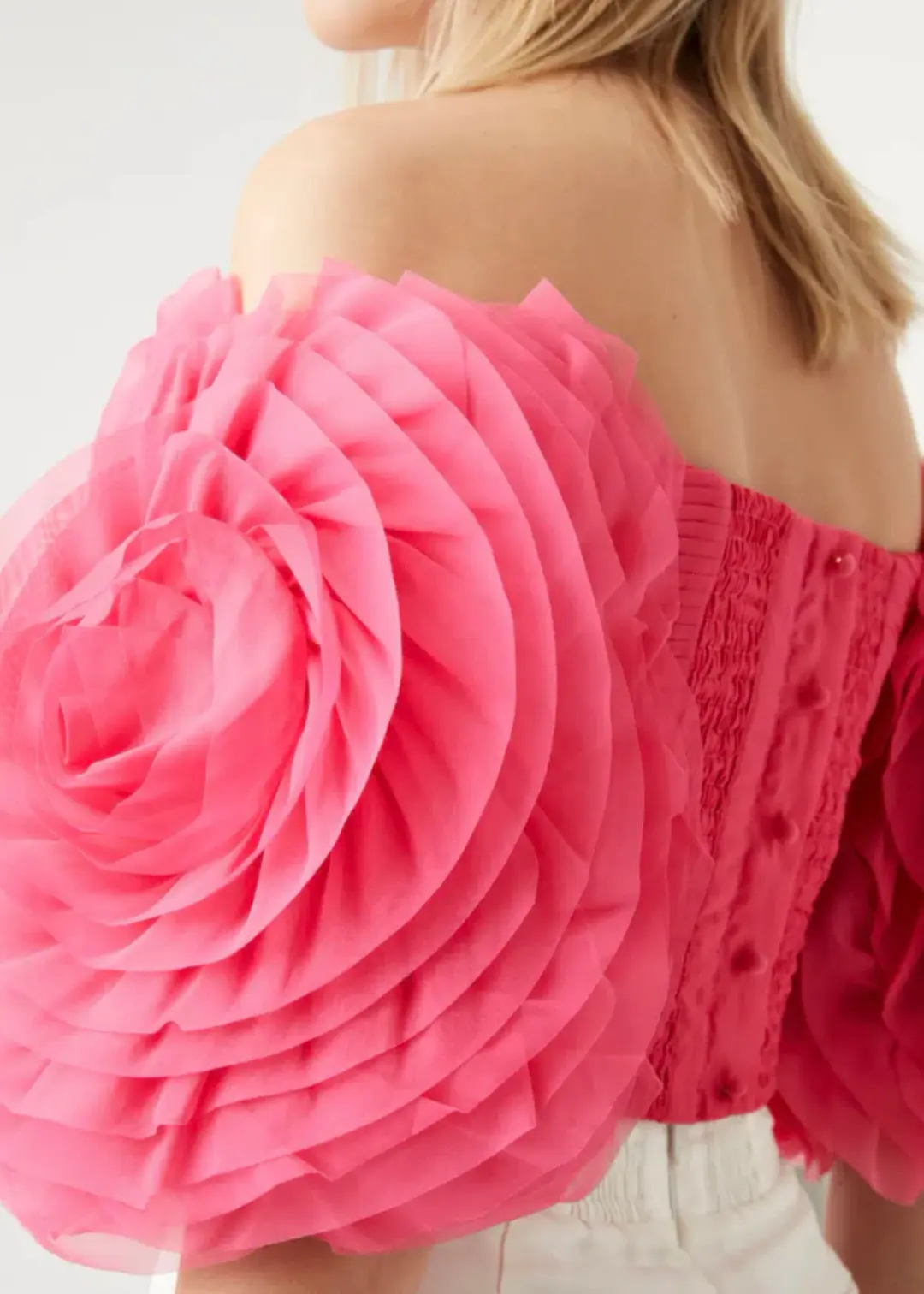 Aje Armour Bubble Top Pink Size 8 for rent on The Volte - main image