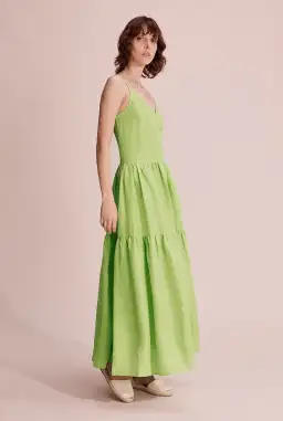 Country Road Tiered Maxi Dress Celery Green Size 12 for rent on The Volte - image 2