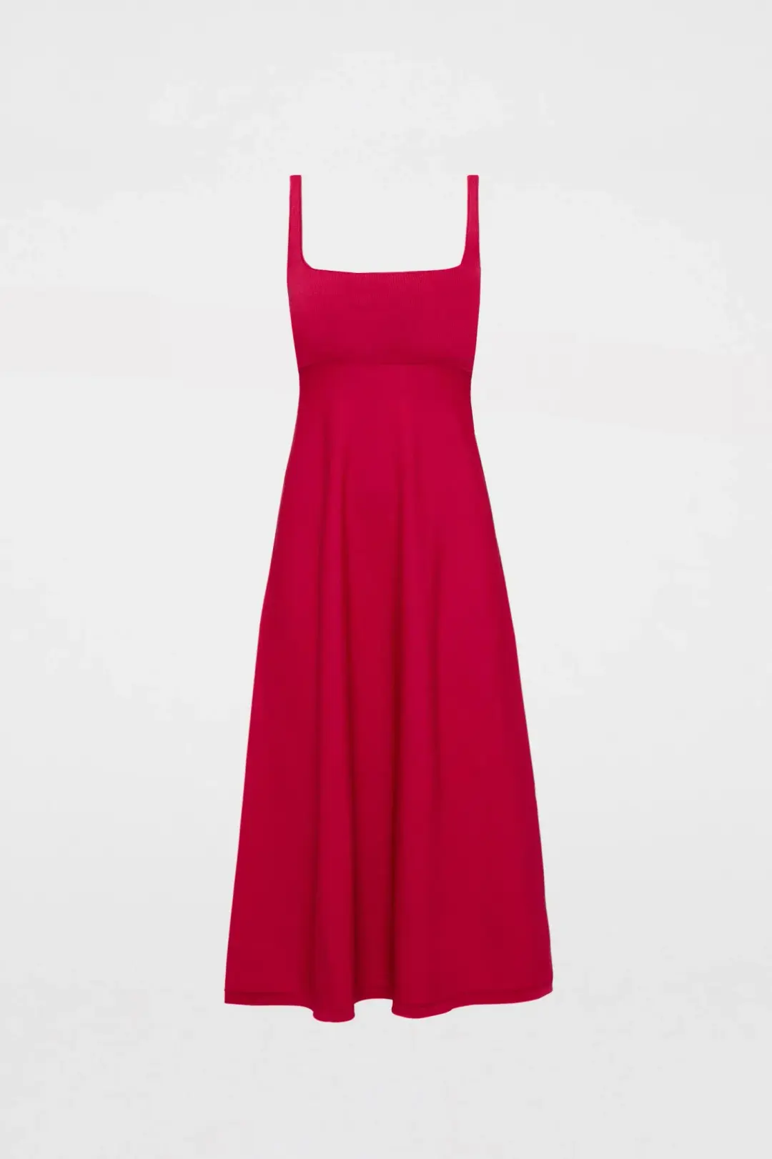 Scanlan Theodore Crepe Knit Square Neck Dress in Raspberry Red Size S/ AU 8 for rent on The Volte - main image