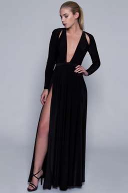 Envy black Abyss by Abby gown for rent on The Volte - image 1