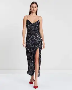 Bec & Bridge Exclusive Midi Dress Black Size 6