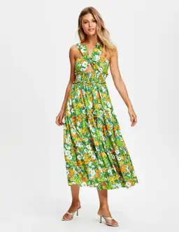 Alice Mccall California Sun Midi Dress Green Size 8 for rent on The Volte - image 1