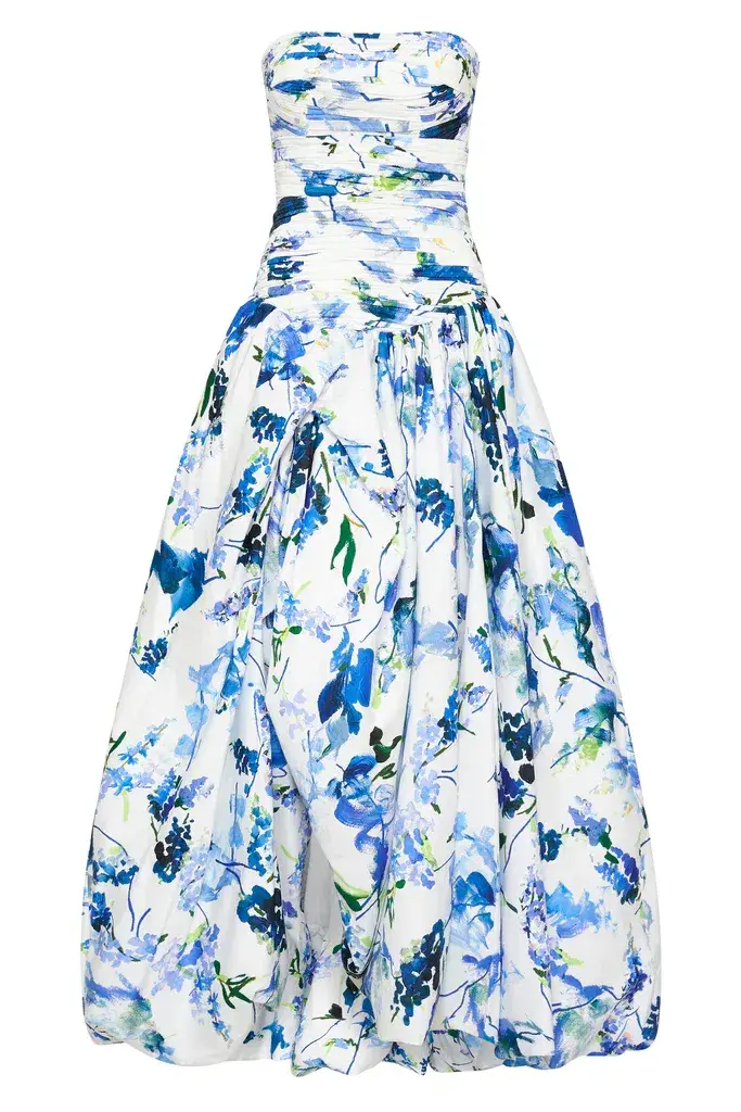 AJE Violette Bubble Hem Maxi Dress Lavenders of Provence Size 8 for rent on The Volte - main image