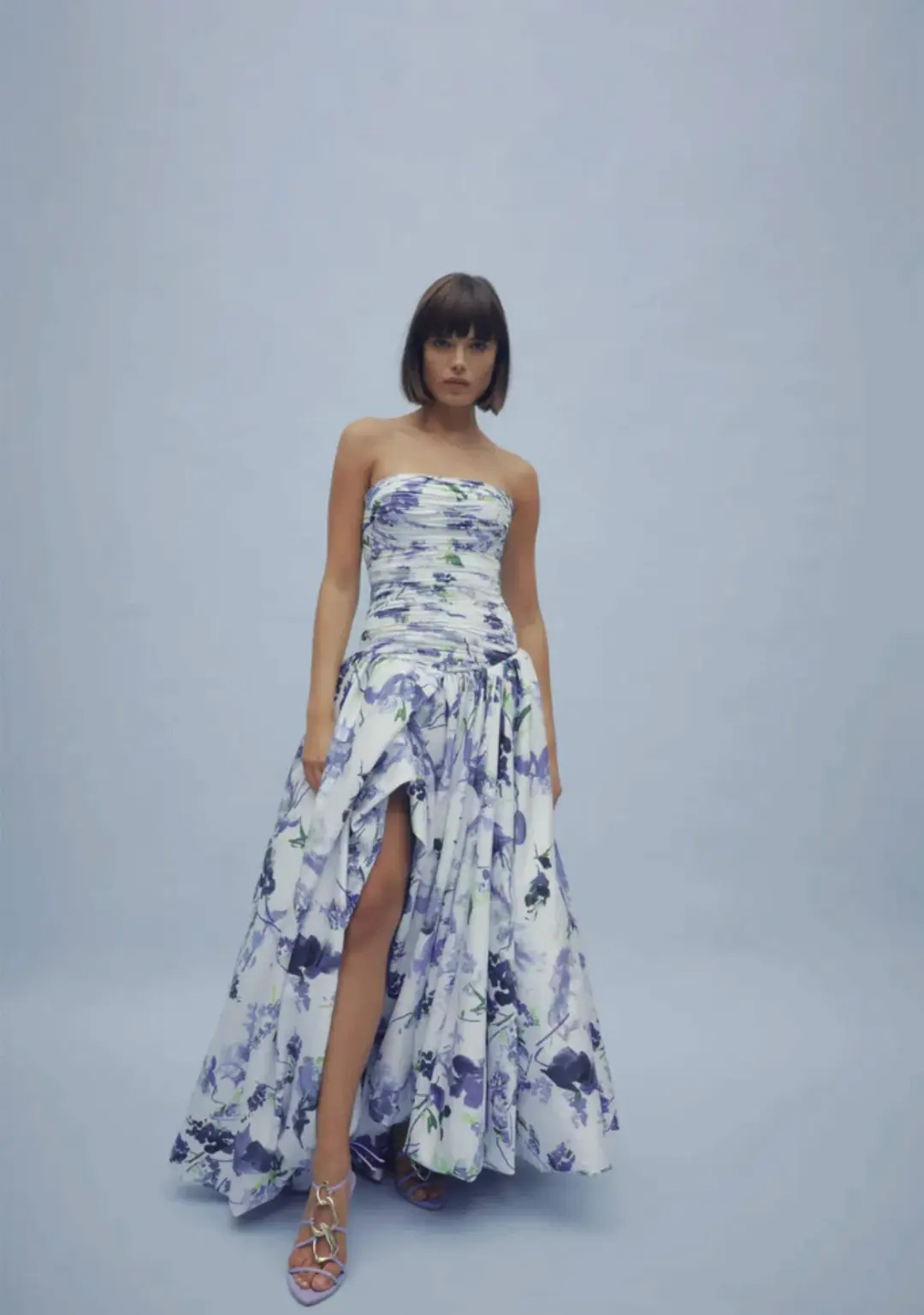 Aje Violette Bubble Hem Maxi Dress Print Size 10 for rent on The Volte - main image