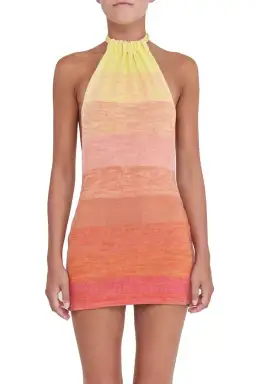 Bamba Swim Bounty Mini Dress Sunset Size XS