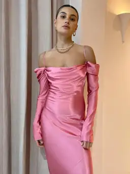 Issy Sereia Dress in Kiss Pink Size 8 for rent on The Volte - image 3