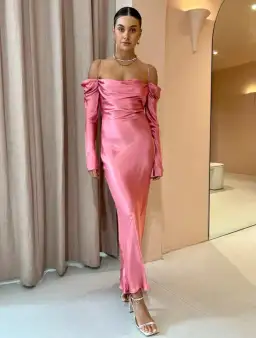 Issy Sereia Dress in Kiss Pink Size 8 for rent on The Volte - image 1