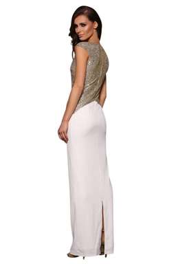 Elle Zeitoune White Gold Ruby Dress size 10 for rent on The Volte - image 2