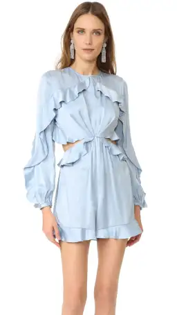 Zimmermann Winsome Playsuit Blue Size 1/ Au 10 for rent on The Volte - image 2