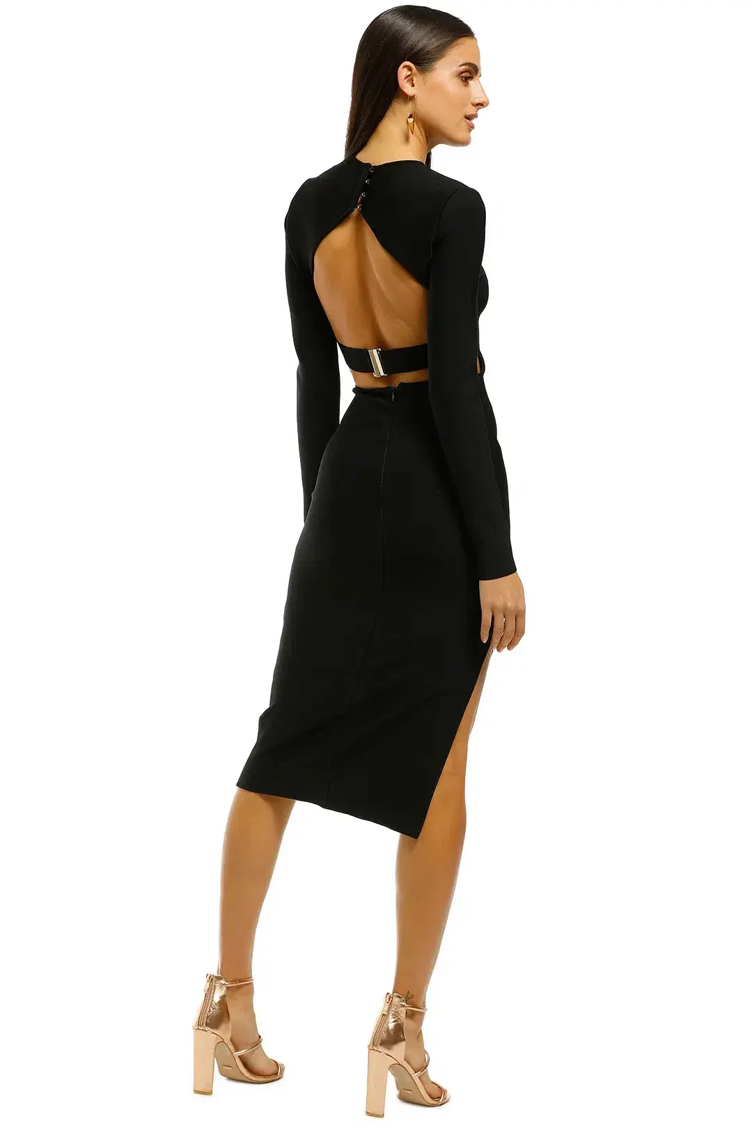 Misha Stacey Bandage Dress Black Size 6 for rent on The Volte - main image