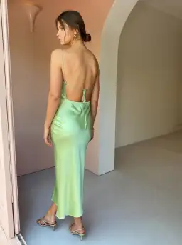 Bec & Bridge Apple Eyes Midi Dress Green Size 8 for rent on The Volte - image 3