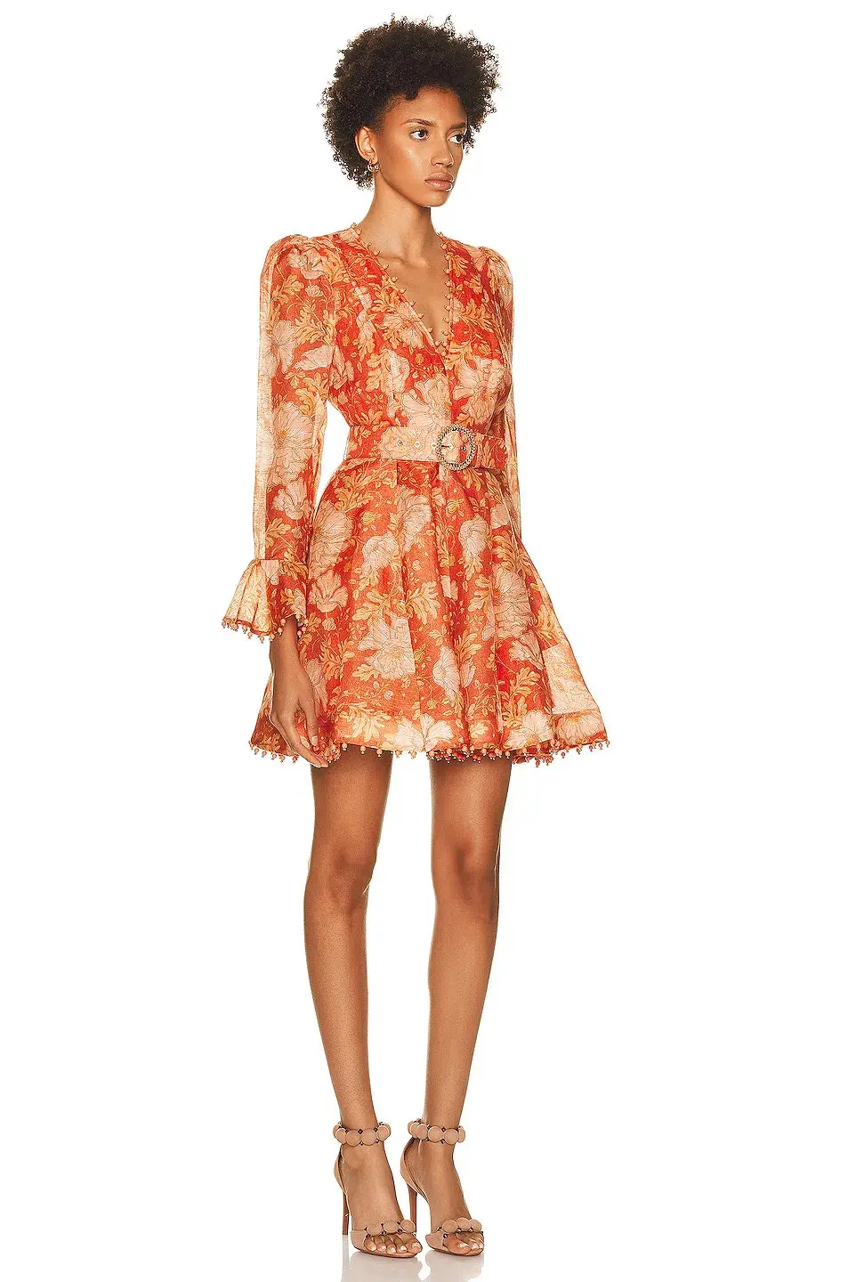 Zimmermann Kaleidoscope Mini Dress Amber Orange Size 1 / Au 10 for rent on The Volte - main image