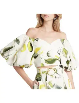 Aje Zest Off Shoulder Top Size 10 & Belted Short Size 12 Set Print for rent on The Volte - image 5