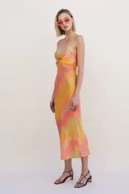 Suboo Sundown Twist Front Slip Dress Sunset Ombre Size XL / Au 14 for rent on The Volte - image 2