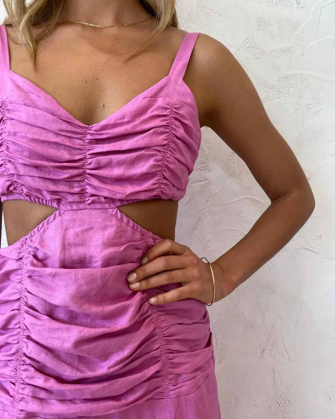 Suboo Aster Cut Out Maxi Dress Fuchsia Size M / Au 10 for rent on The Volte - main image