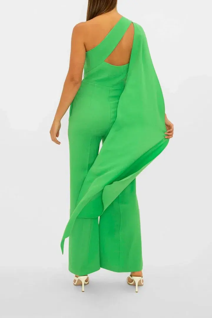 Carla Zampatti Homage To Carla Jumpsuit Apple Green Size 4 for rent on The Volte - main image