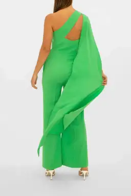 Carla Zampatti Homage To Carla Jumpsuit Apple Green Size 4 for rent on The Volte - image 2