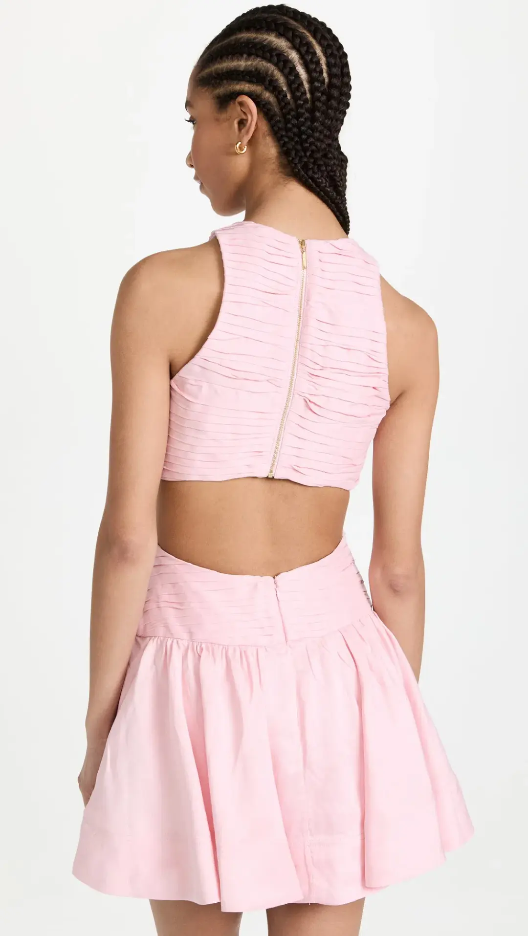 Aje Introspect Cut Out Mini Dress Pink Size 14 for rent on The Volte - main image