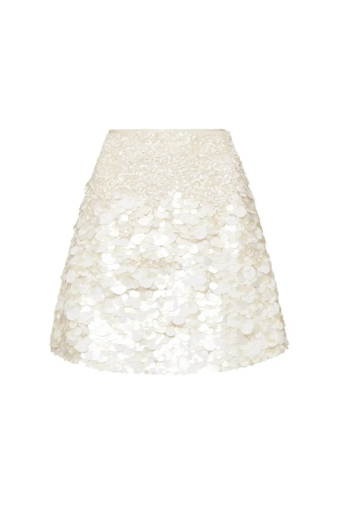 Aje Cherie Sequin Mini Skirt White Size 16 for rent on The Volte - main image