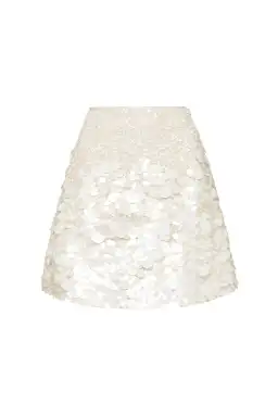 Aje Cherie Sequin Mini Skirt White Size 16 for rent on The Volte - image 4