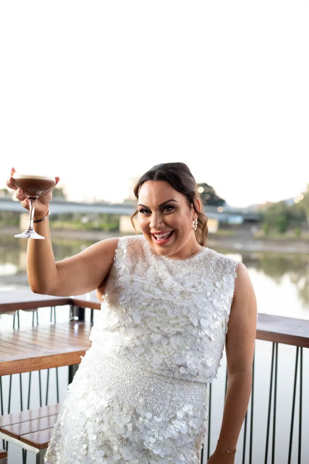 Aje Cherie Sequin Shell Top White Size 16 for rent on The Volte - main image