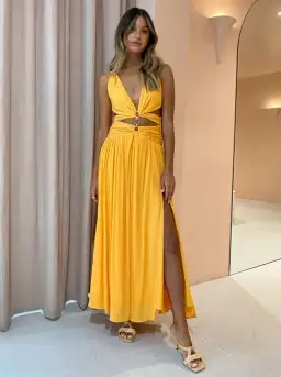 Issy Hoops Dress Orange Sorbet Size 12 for rent on The Volte - image 1