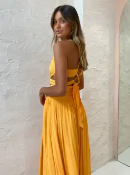 Issy Hoops Dress Orange Sorbet Size 12 for rent on The Volte - image 4