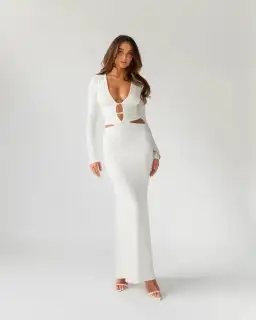 Arcina Ori Aston Dress Ivory Size XS / AU 6 for rent on The Volte - image 1