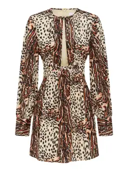 Alice McCall Havana Affair Mini Dress Tigers Eye Print Size XXS / Au 4 for rent on The Volte - image 6