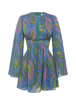 Alice McCall Swan Lake Mini Dress Paisley Glitter Clover Size 6 for rent on The Volte - image 6