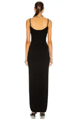 Christopher Esber Ruched Disconnect Cami Knit Dress Black Size 8 for rent on The Volte - image 3