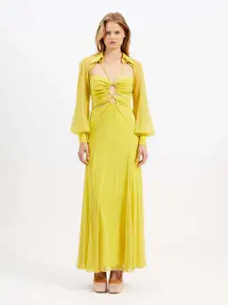 Alice McCall Sunset Kiss Midi Dress in Mango Size 10 for rent on The Volte - image 2