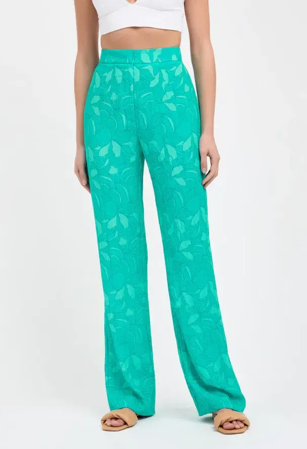Kookai Annika Pants Aqua Green Size AU 14 for rent on The Volte - main image