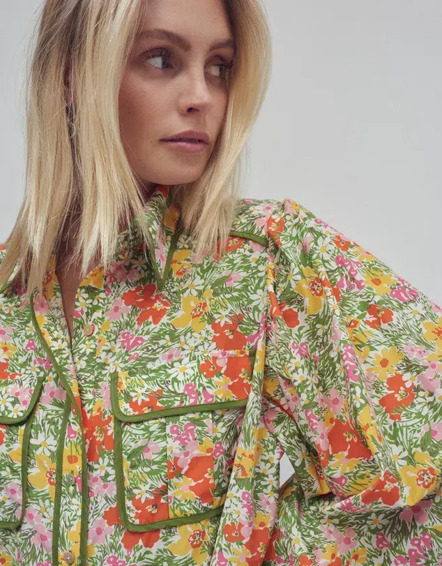 Alémais Cabana Midi Shirtdress Multi Size 8 for rent on The Volte - main image