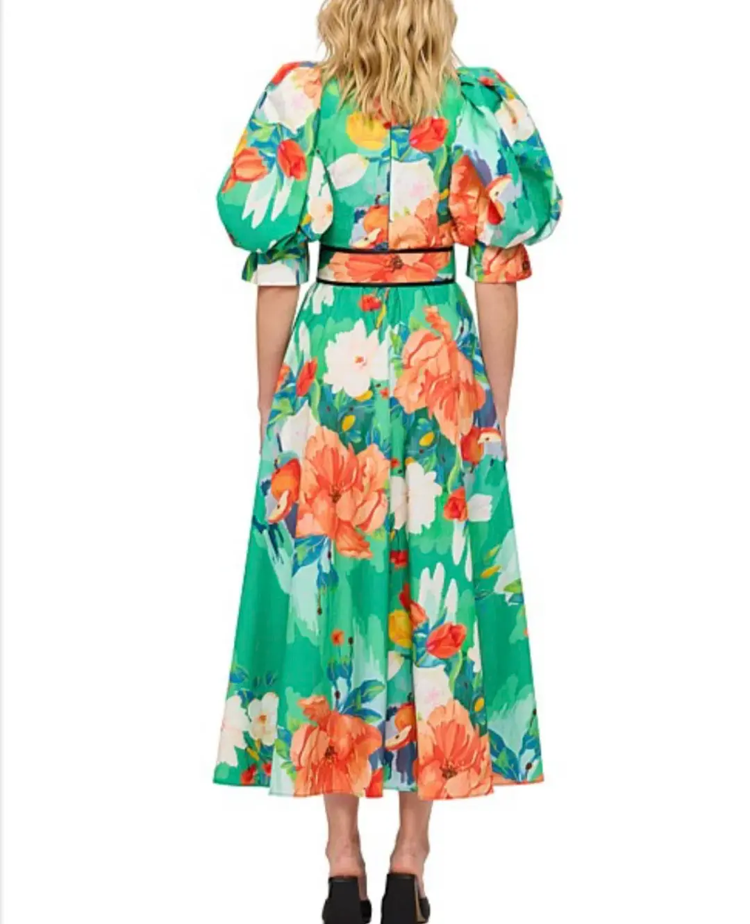 Leo & Lin Florescence Midi Dress Floral Print Size 10 for rent on The Volte - main image