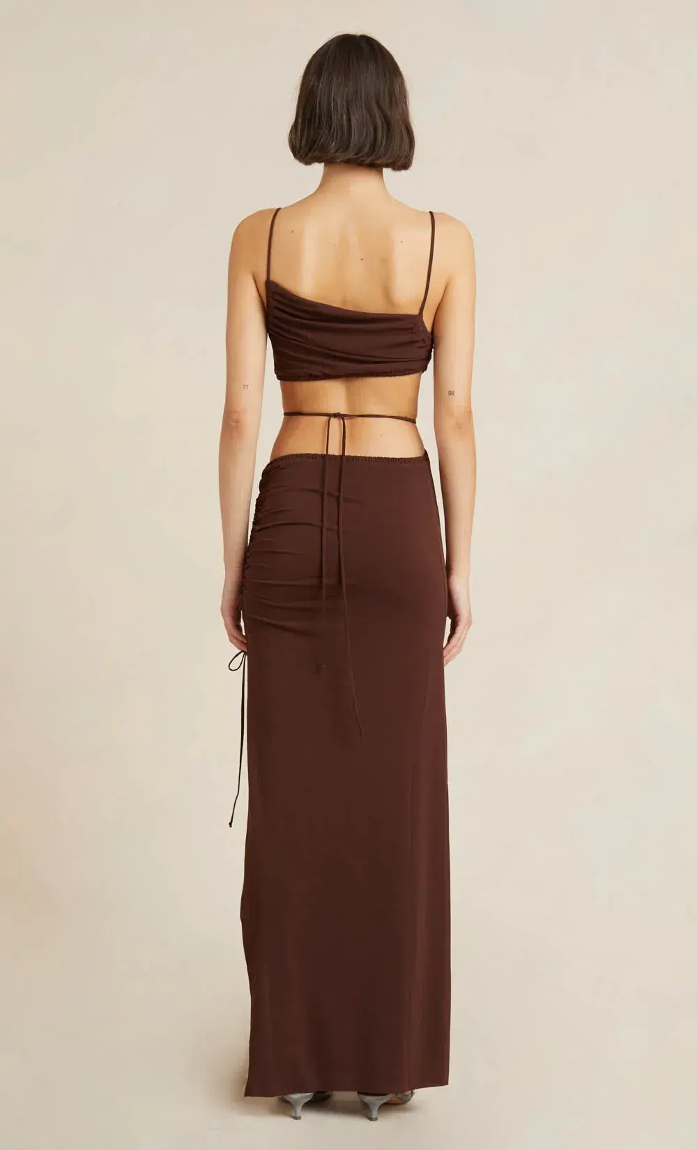 Bec & Bridge Dilkon Maxi Dress in Dark Chocolate Size 6 for rent on The Volte - main image