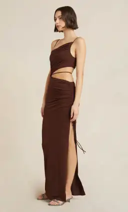 Bec & Bridge Dilkon Maxi Dress in Dark Chocolate Size 6 for rent on The Volte - image 5