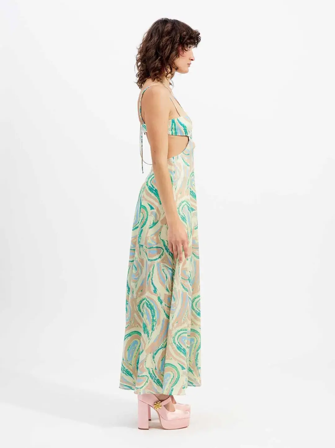 Alice McCall Swan Lake Midi Dress in Citrus Size 12 for rent on The Volte - main image