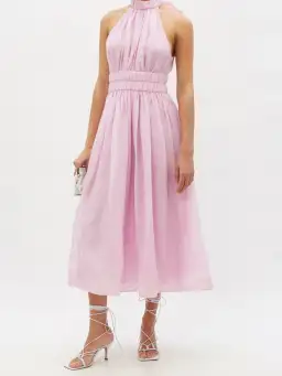 Zimmermann The Prima Halter Midi Dress in Persimmon Size 16 for rent on The Volte - image 1