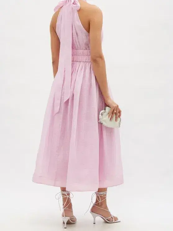 Zimmermann The Prima Halter Midi Dress in Persimmon Size 16 for rent on The Volte - main image